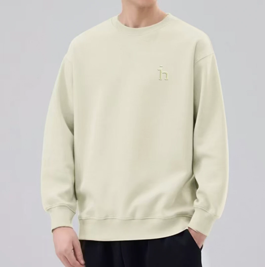 【2号万针精品h】胸标简约长袖宽松卫衣时尚运动秋冬休闲百搭潮流