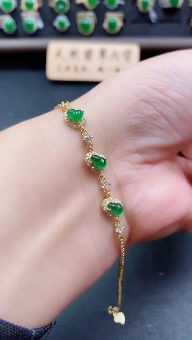 银S925镶嵌戒指翡翠1