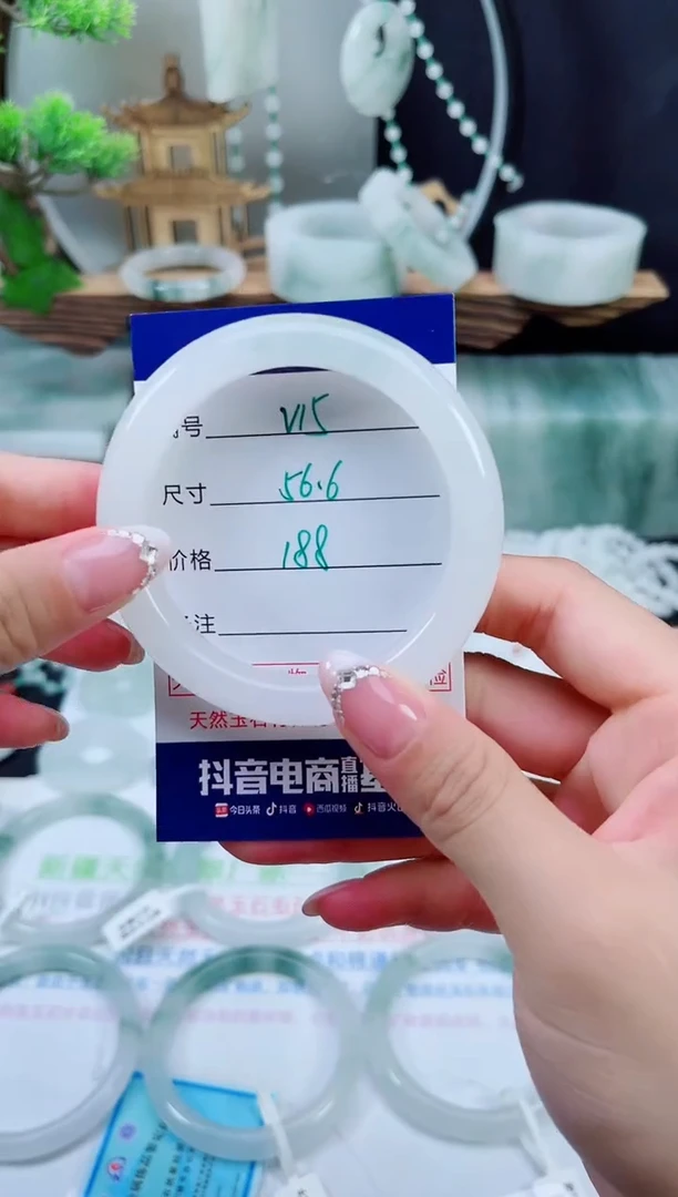 未镶嵌手镯石英质玉（天山翠）15