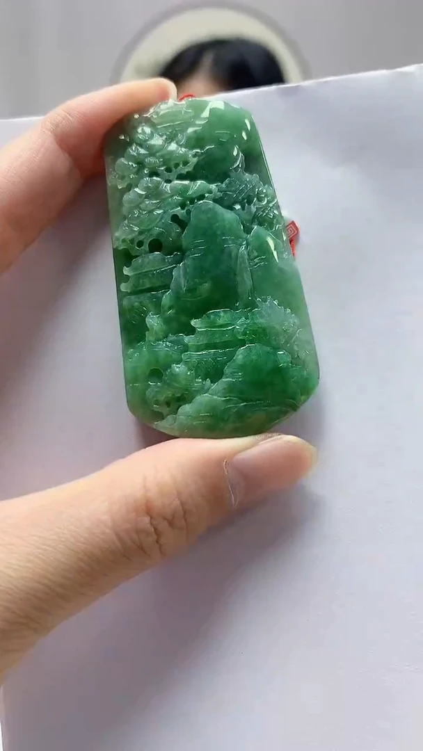 【闪购商品】定制翡翠未镶嵌4852zm-毛货挂件42