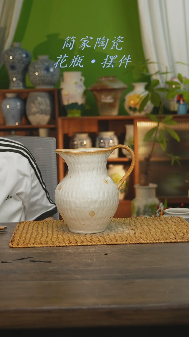 瓷片景德镇纯手工手绘花器摆件