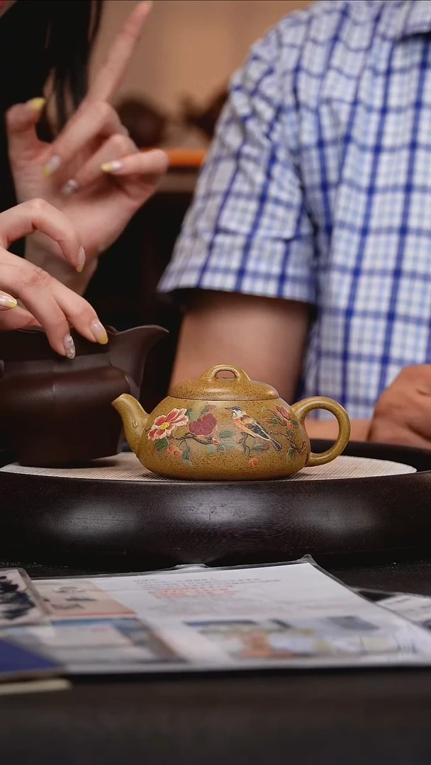 茶壶紫砂YJB30文瓢 景舟隧道窑 黄金段柴烧 200cc