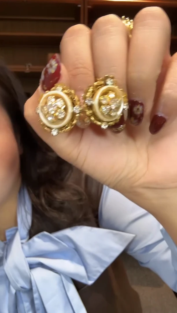 铜合金无顺*花耳环