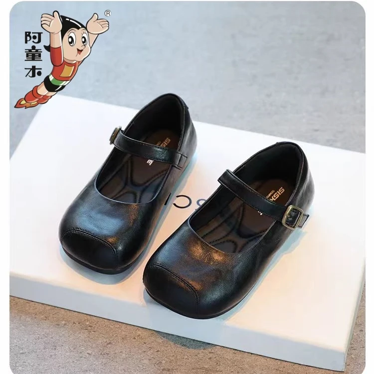 atongmu/阿童木女童小皮鞋儿童2025新款春夏季小女孩黑色软底单鞋