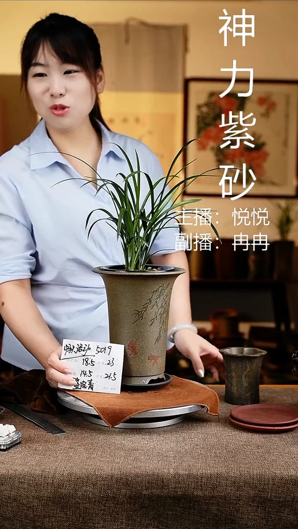 紫砂花盆花卉工艺5019+z