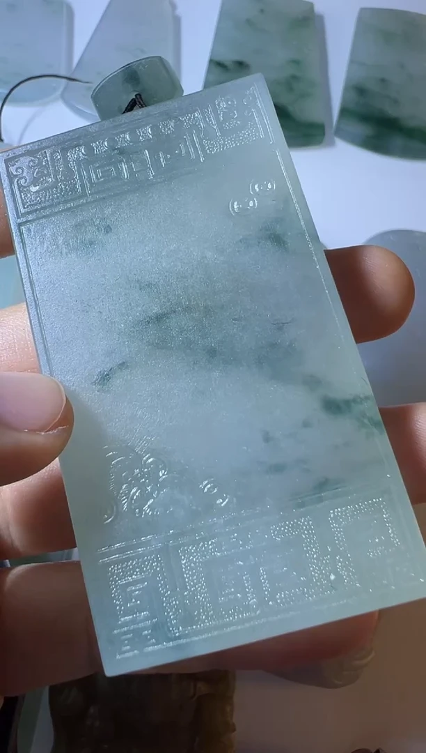 未镶嵌定制翡翠无事牌