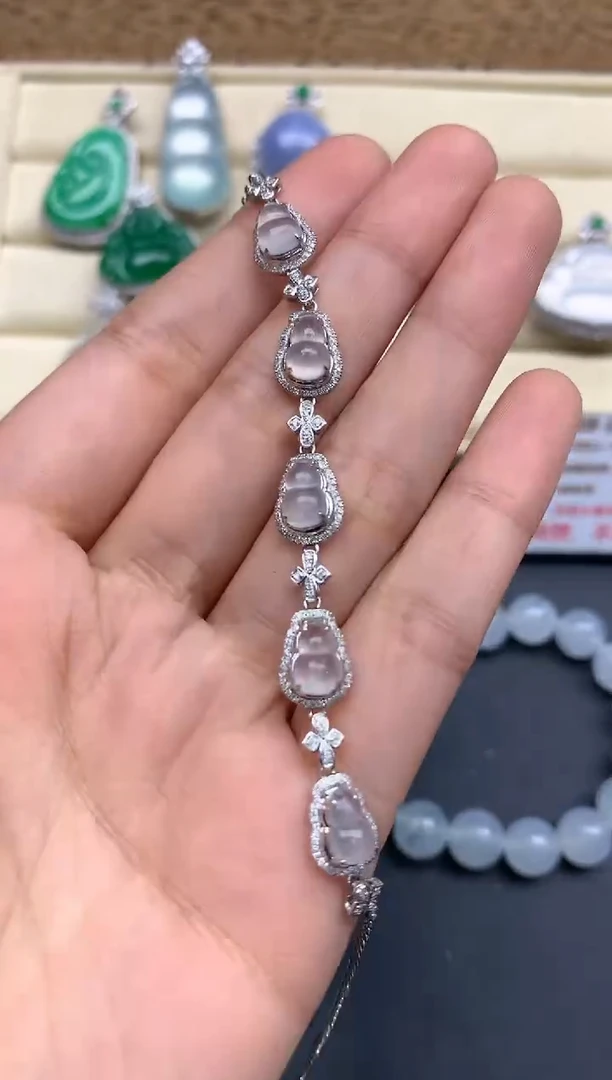 【闪购商品】翡翠手串18K金镶嵌353-中国好珍宝