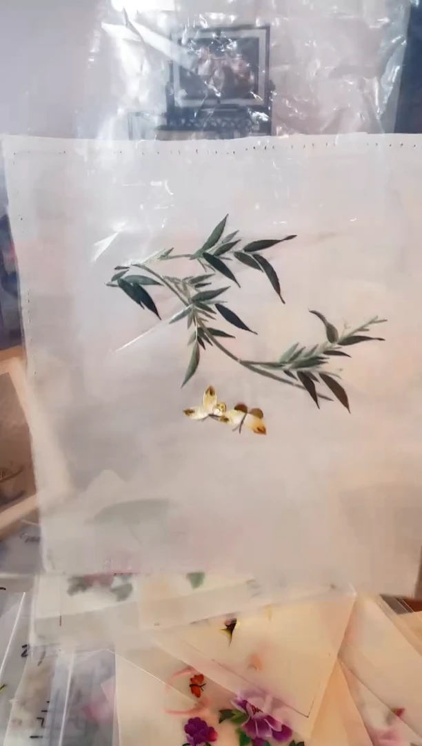 织绣纯手工苏绣双面绣绣布17