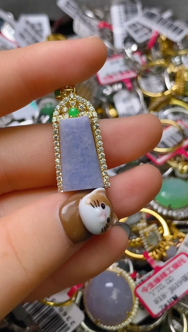 银S925镶嵌戒指翡翠百内无证书