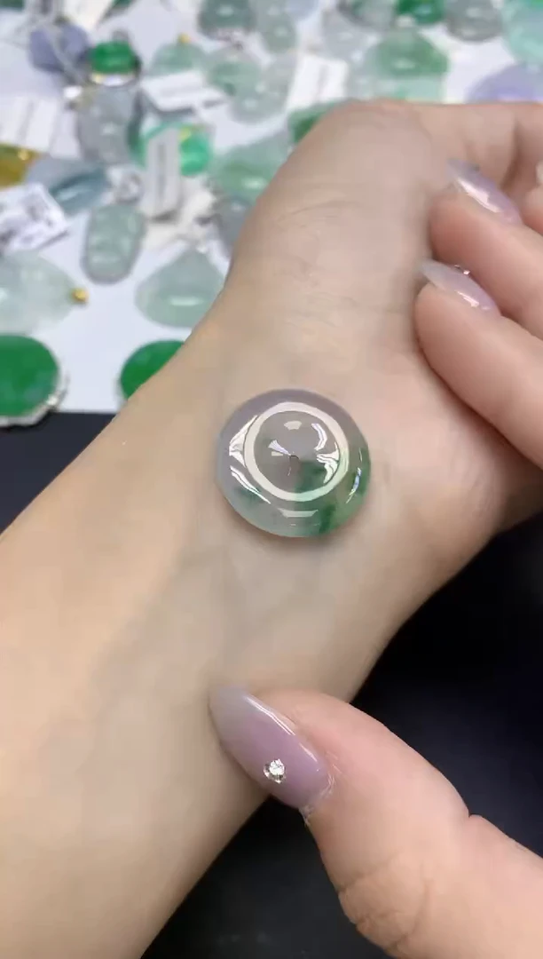 颈饰未镶嵌翡翠天然缅甸翡翠A货百元以上9元证书费自理