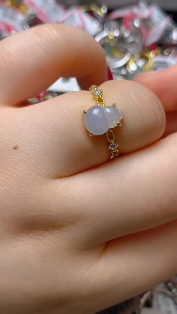 银S925镶嵌戒指翡翠百内无证书