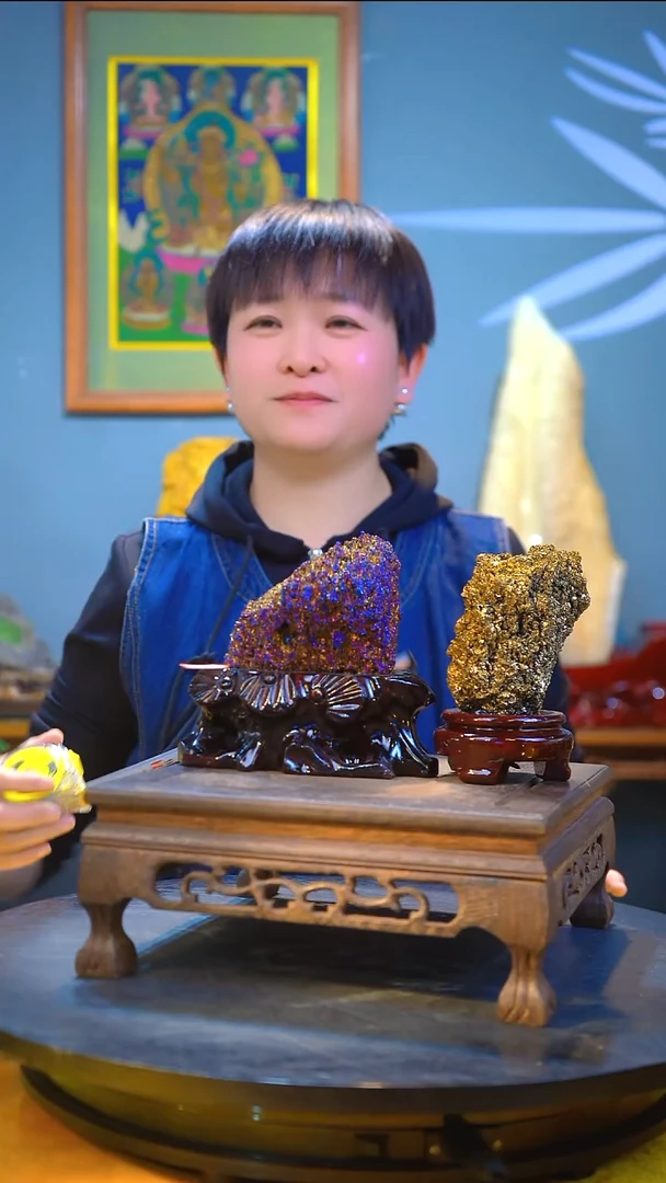 石材精品斑铜矿，石头摆件
