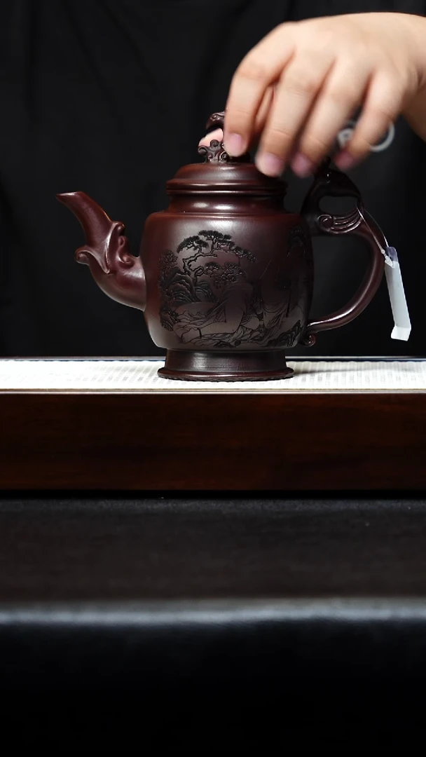 茶壶紫砂宜兴紫砂 凤舞九天 铁血红砂 高运