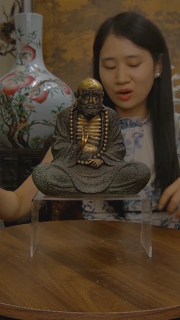 铜崇*达摩摆件文玩收藏