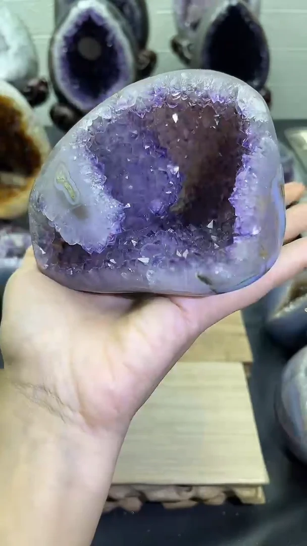 未镶嵌大型摆件（非配饰）紫晶654号钱袋子