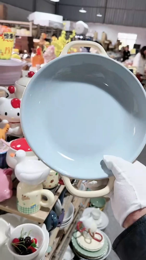 【闪购商品】瓷片大号双耳微瑕凑满20元包邮