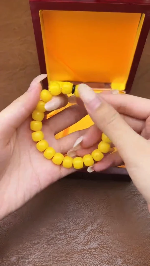 万家文玩阁黄玉菩提链接@@L052