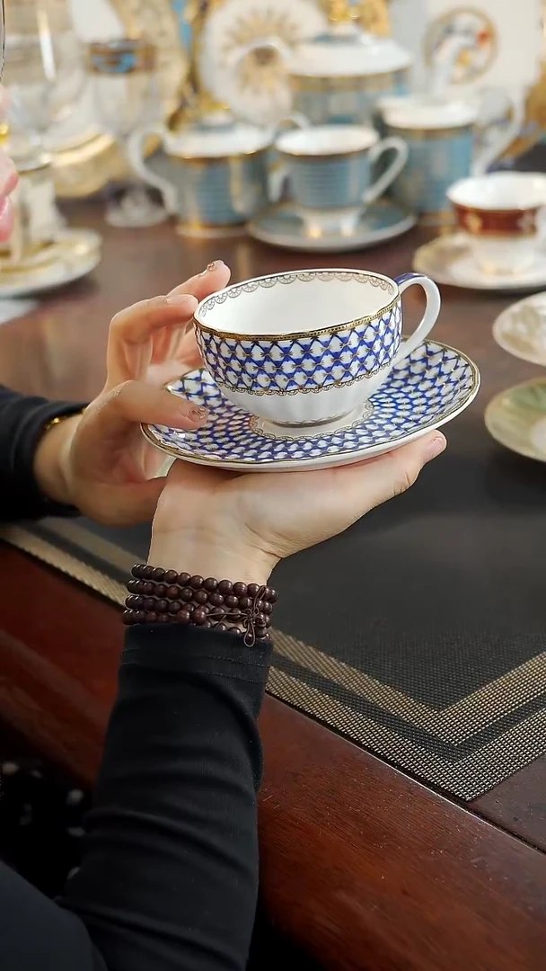 瓷片咖啡杯碟1套