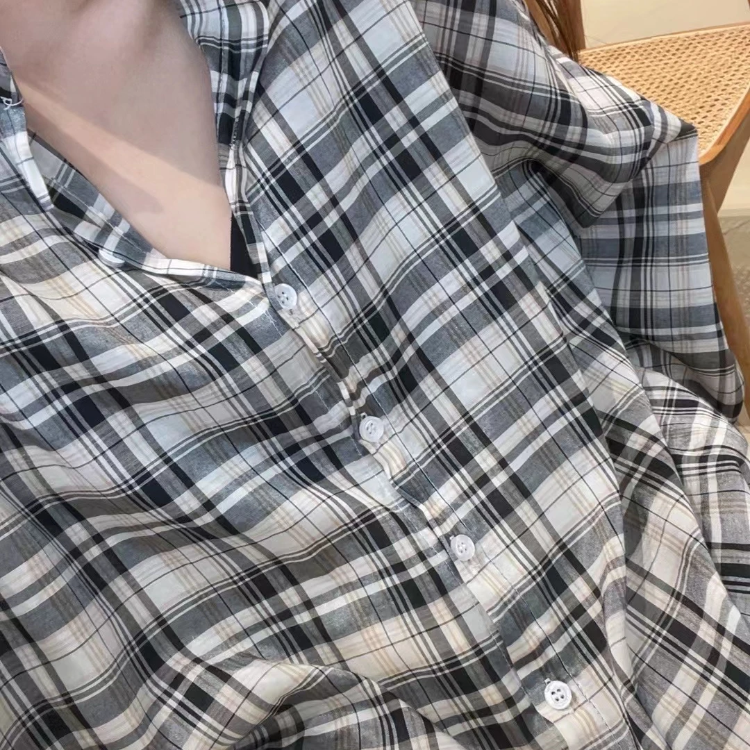 【中格】轻奢-通勤气质长袖衬衫-女款