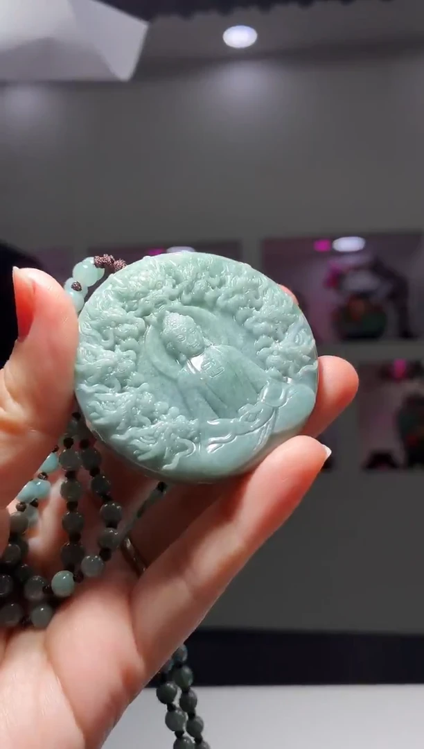 颈饰未镶嵌翡翠天然翡翠-08