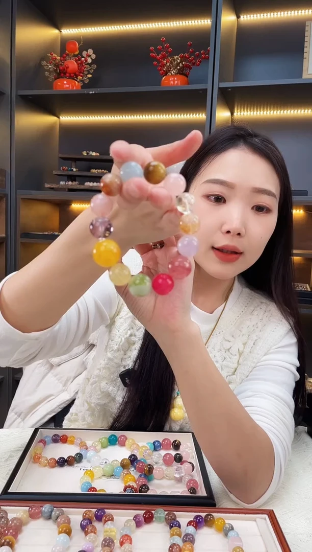 未镶嵌手链水晶蜜蜡多宝手串