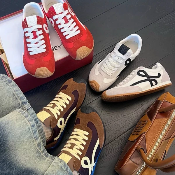 【陈子因】罗意家内增高德训鞋女新款百搭系带休闲运动鞋厚底阿甘鞋