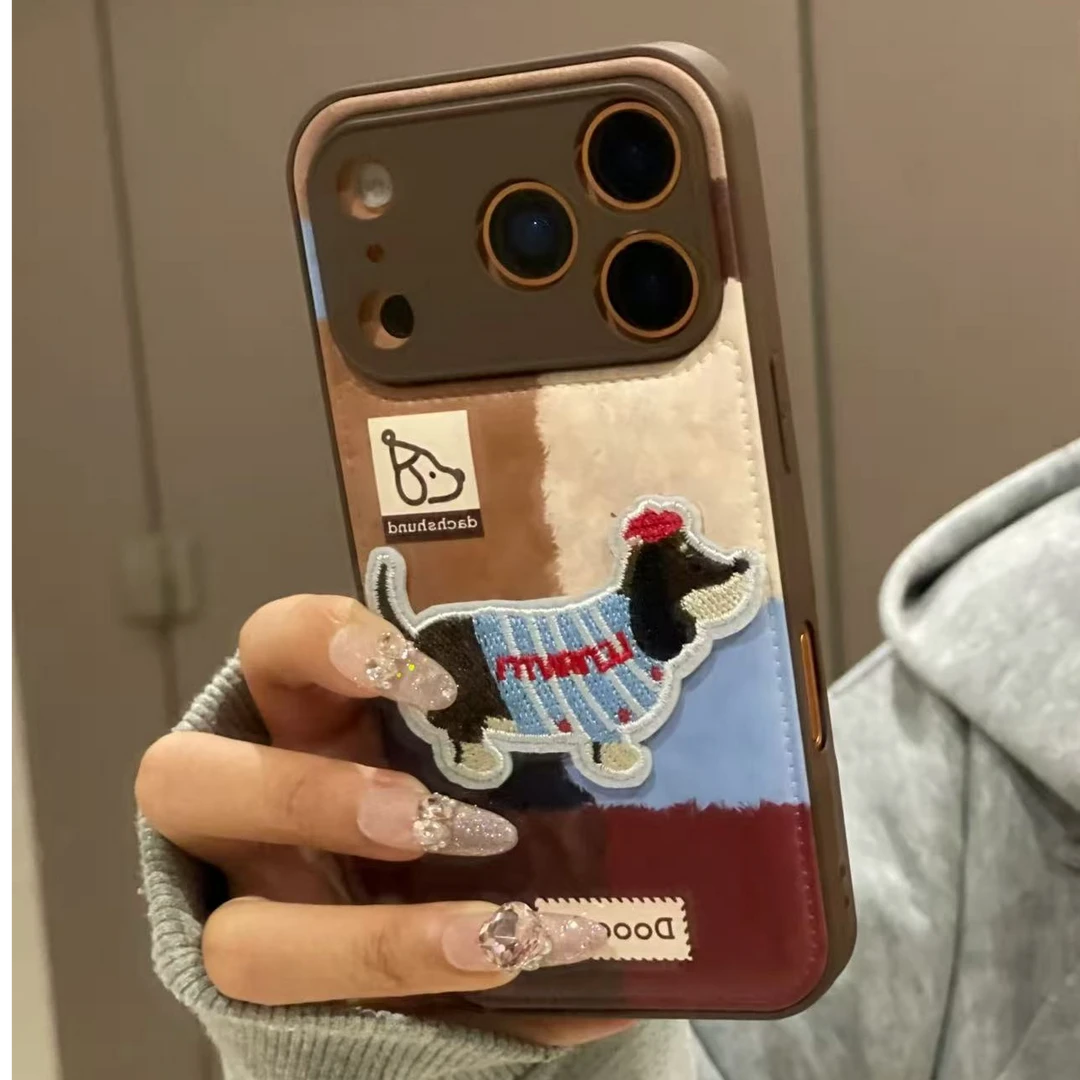 标签小狗适用苹果15Pro手机壳13硅胶XSMax/xr/12女16/14p套