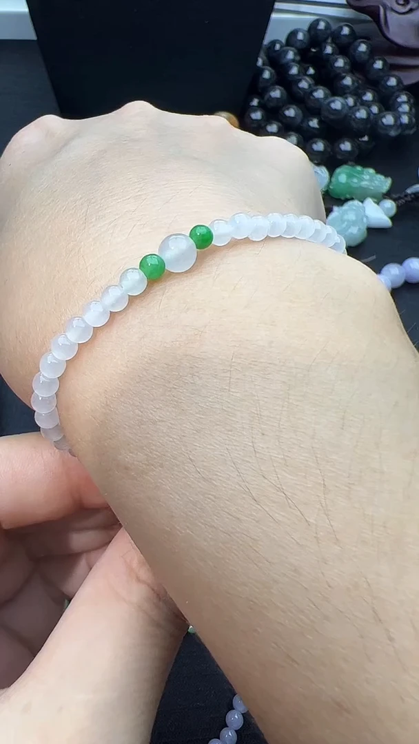 未镶嵌手串翡翠小米珠手串