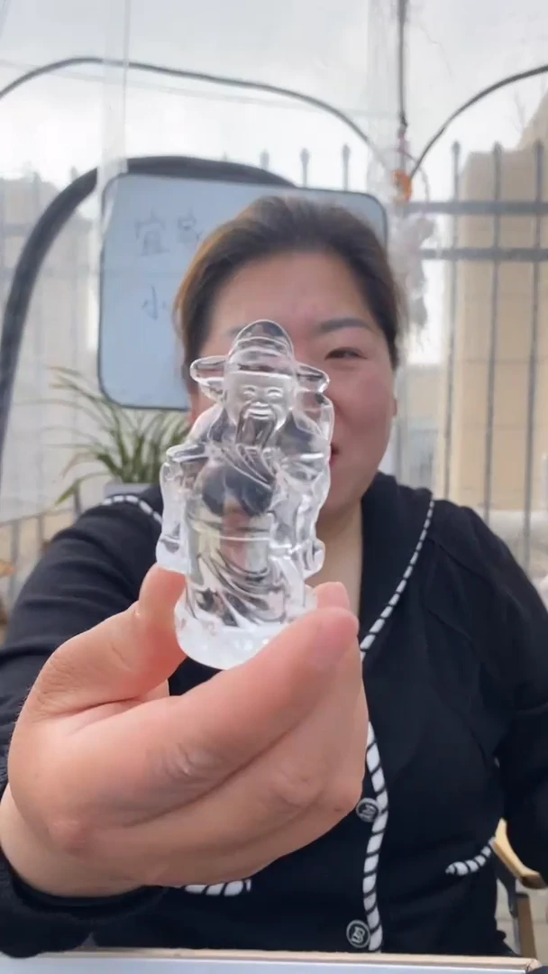 【闪购商品】水晶财神未镶嵌白水晶财神D266