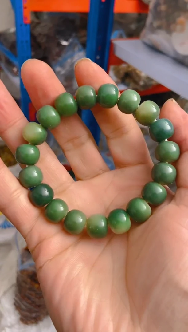 【闪购商品】白玉菩提吊坠帝王绿单圈手串