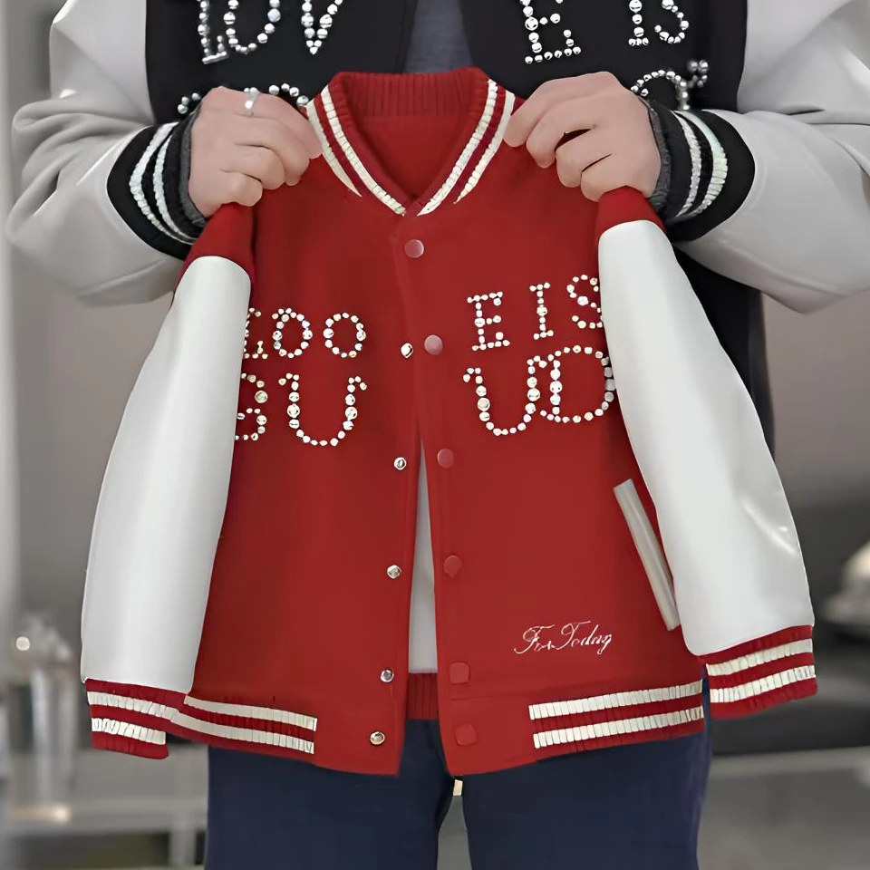 男童外套加绒加厚儿童棒球服2025新款秋冬装美式时尚潮流百搭冬季