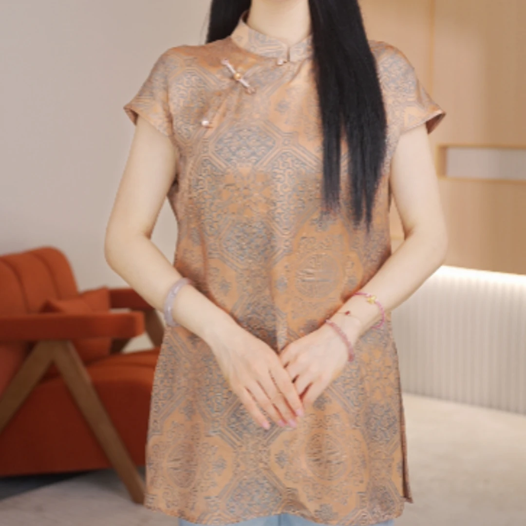 【雯一专属】万字纹复古新中式百搭斜襟盘扣国风气质百搭时尚上衣