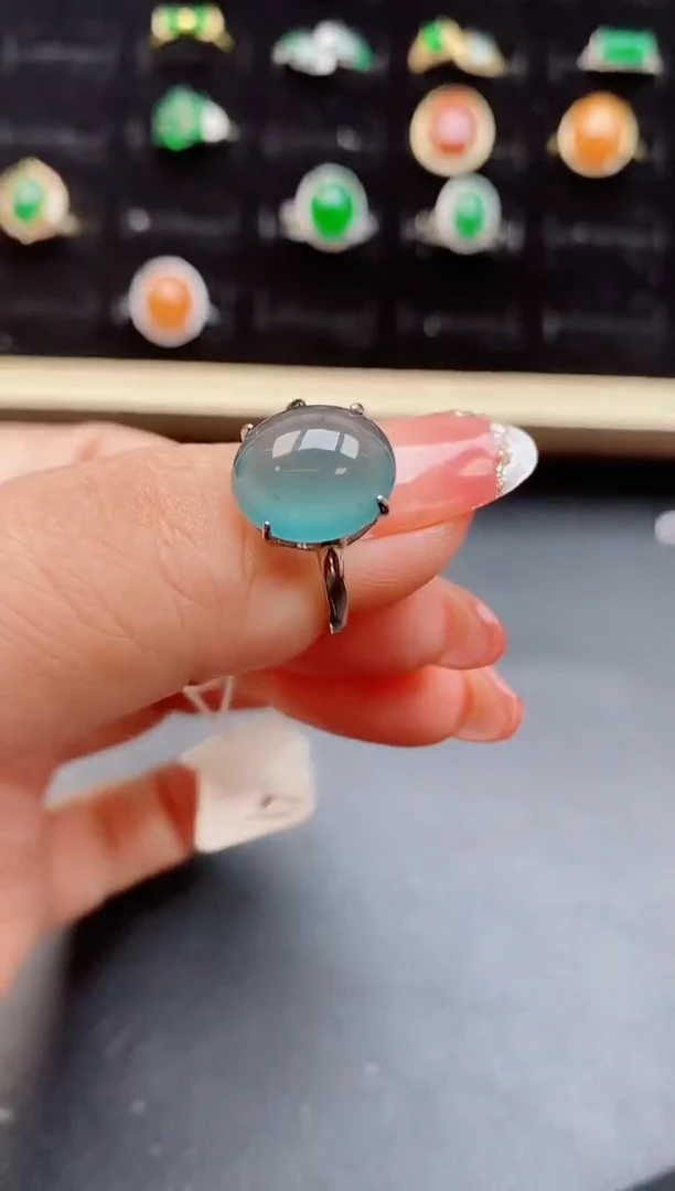 【闪购商品】翡翠戒指银S925镶嵌12121