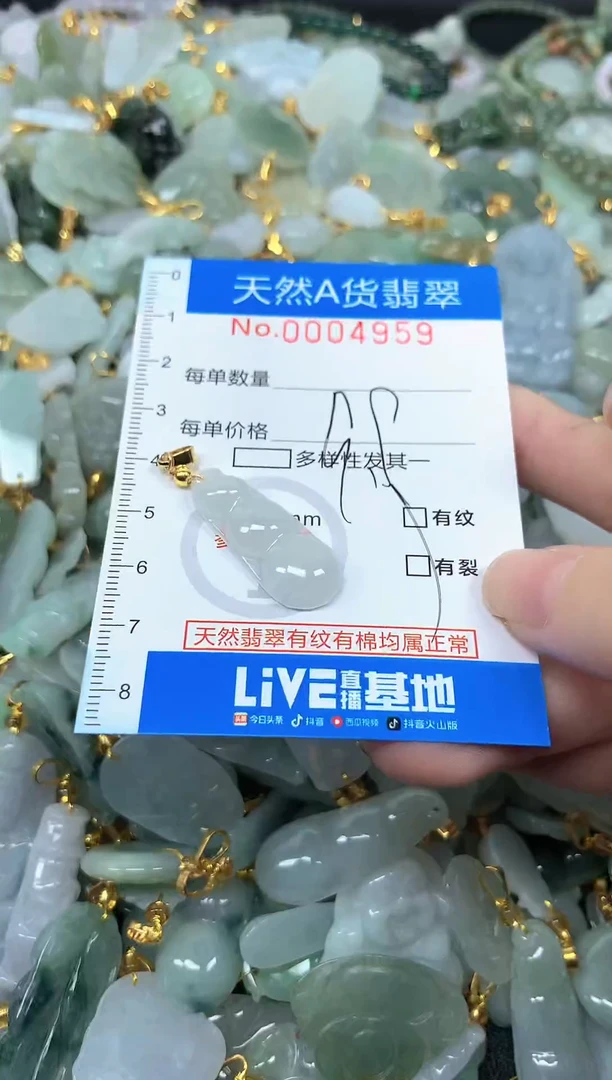 颈饰未镶嵌翡翠净货挂件-4959
