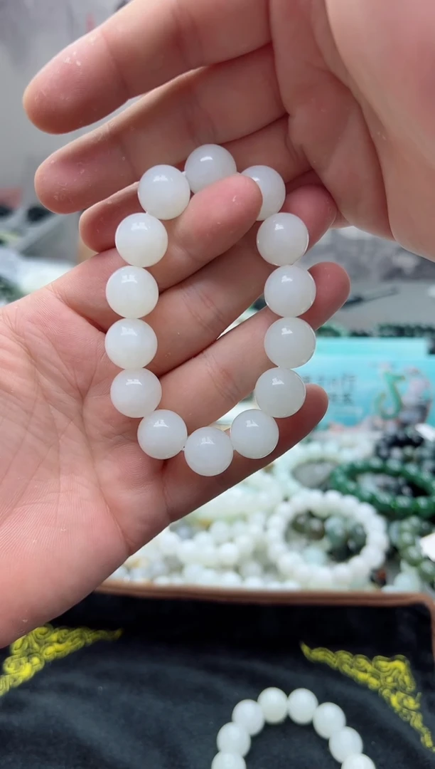手串未镶嵌和田玉纯天然新疆且末天泰白玉16