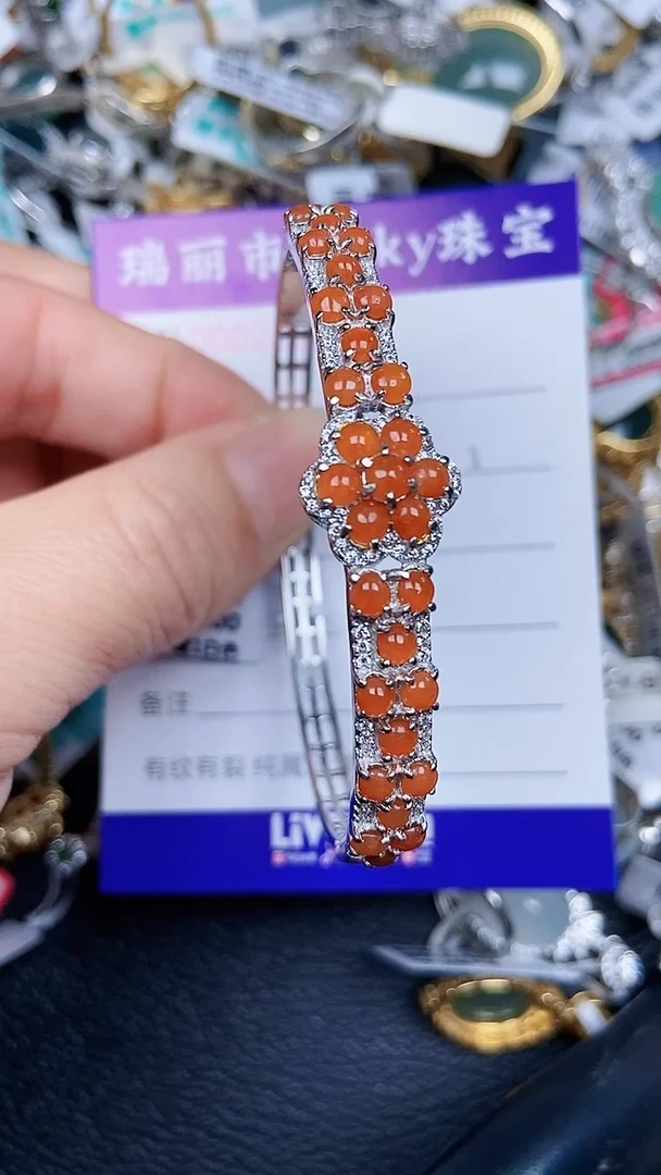 颈饰银S925镶嵌翡翠2208
