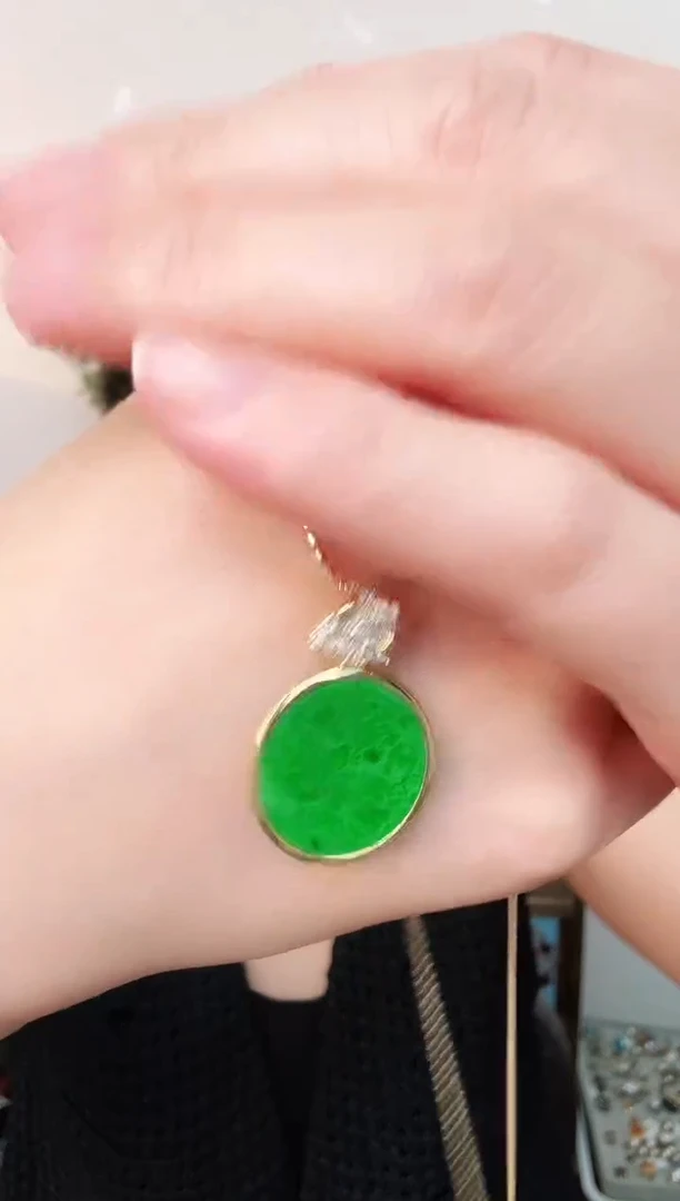 翡翠银S925镶嵌吊坠(不含链)吊坠