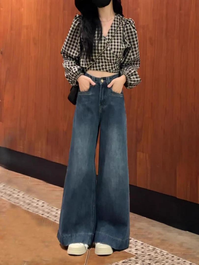 加绒加厚口袋设计牛仔裤7311