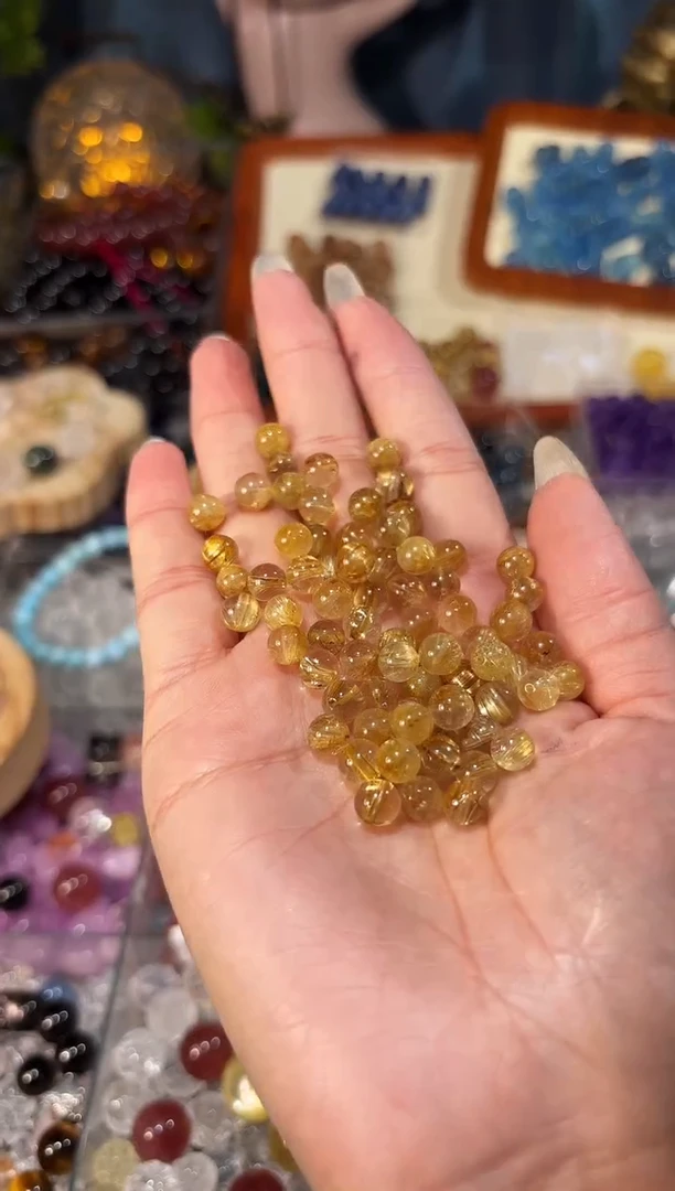 【闪购商品】水晶手链未镶嵌R88金发卡6隔珠发2颗