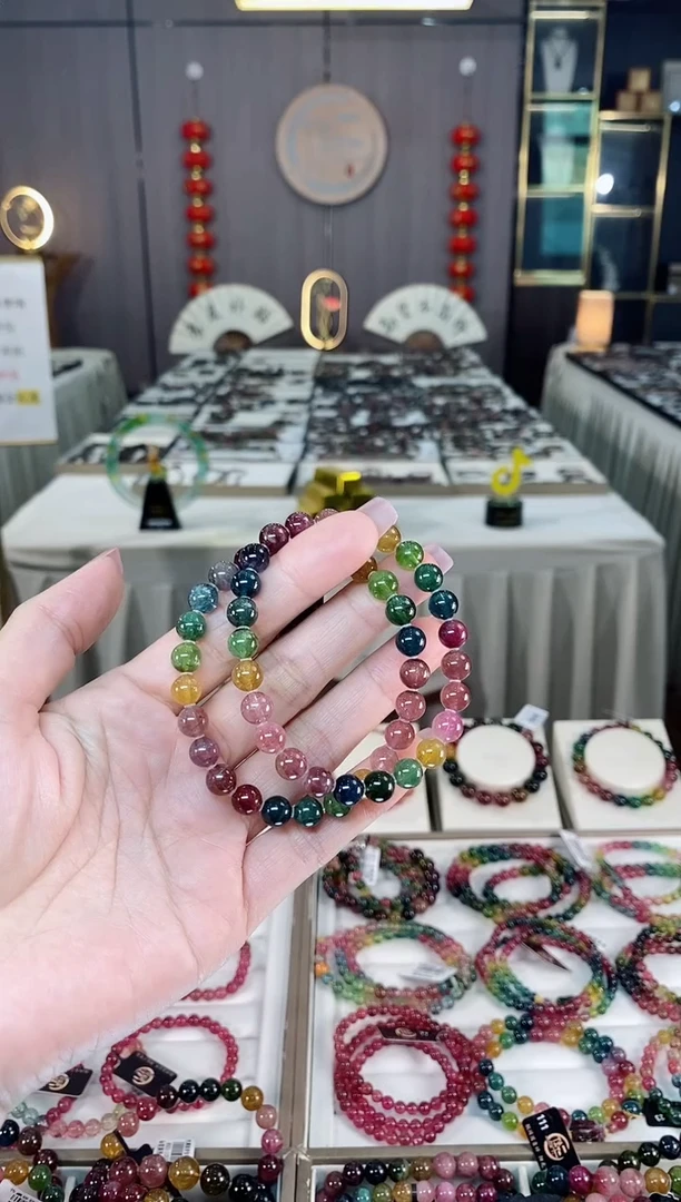 未镶嵌老矿碧玺单圈手串7mm+碧玺多样性发货一条hon