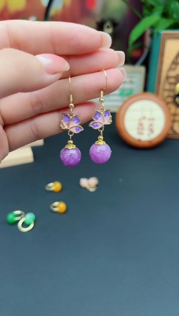 玛瑙/玉髓耳饰银S925镶嵌421
