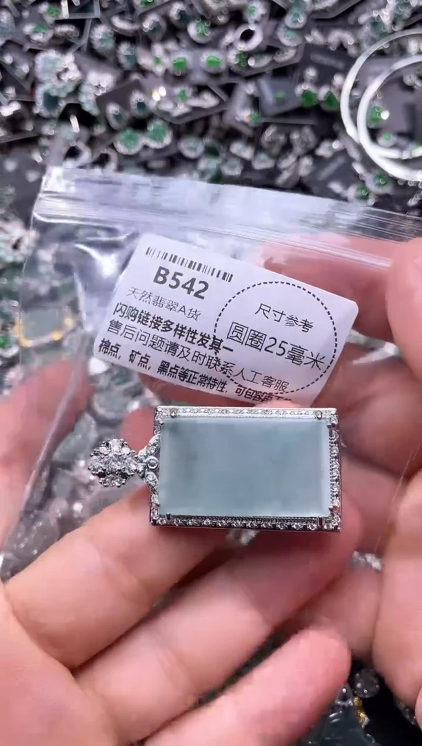 翡翠未镶嵌颈饰B542吊坠