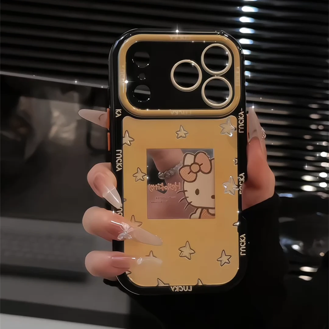 星星kt框适用苹果17pro手机壳16promax奶油华为p80荣耀oppo小米15