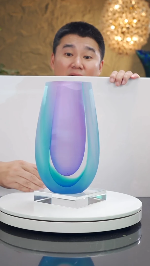 摆件福利设计款粉紫蓝花瓶大号