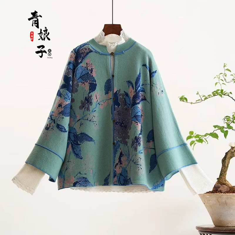 青娘子秋冬新款国风新中式百搭时尚长袖开衫51480