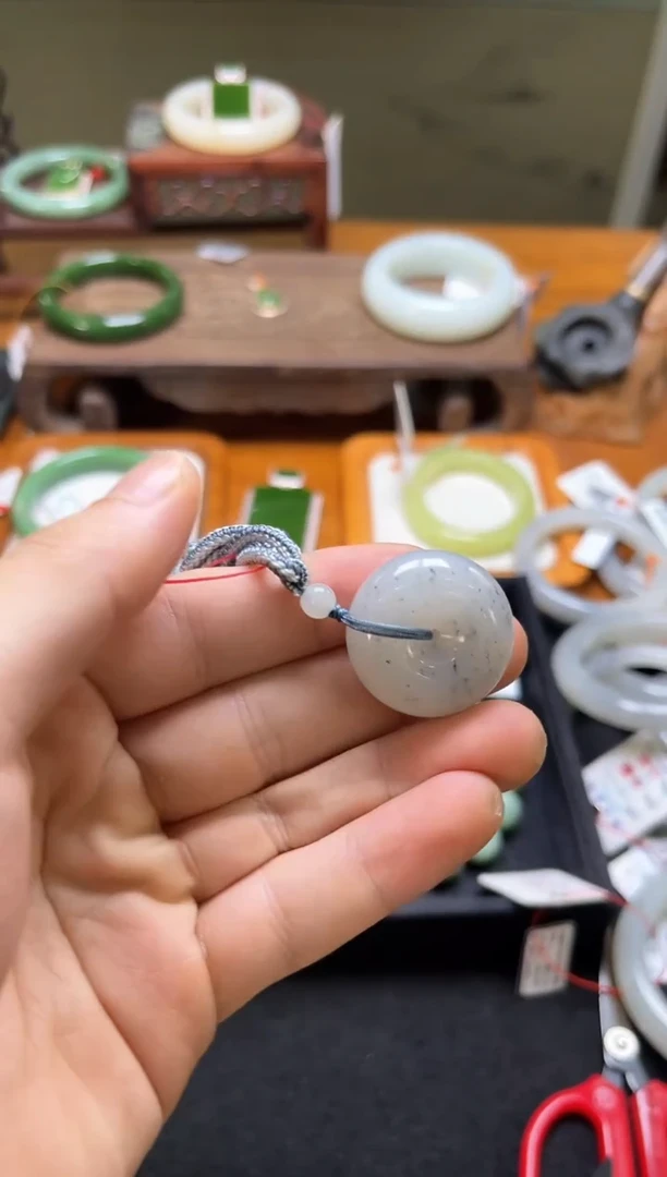 吊坠(不含链)未镶嵌和田玉新疆黑山 平安扣 3