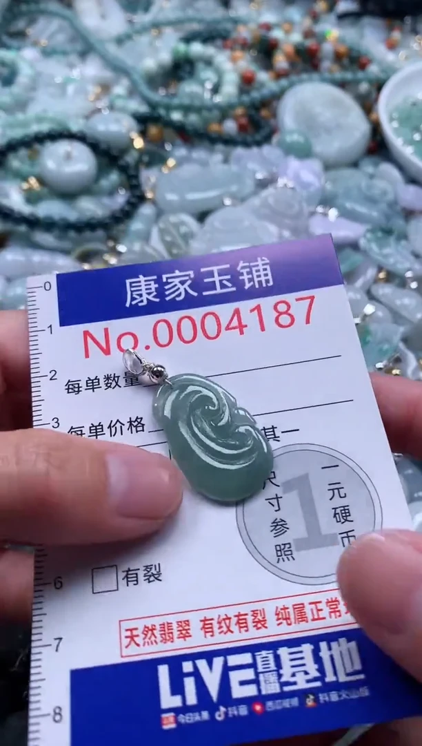 翡翠未镶嵌吊坠(不含链)4187