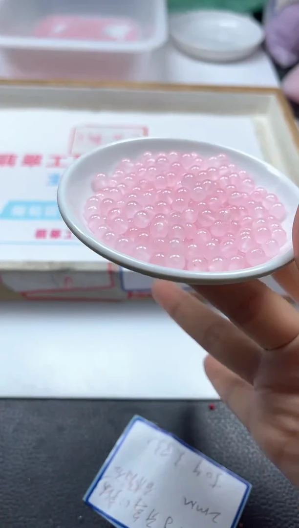 玛瑙/玉髓散珠未镶嵌B144粉玛瑙6mm50颗9.9元