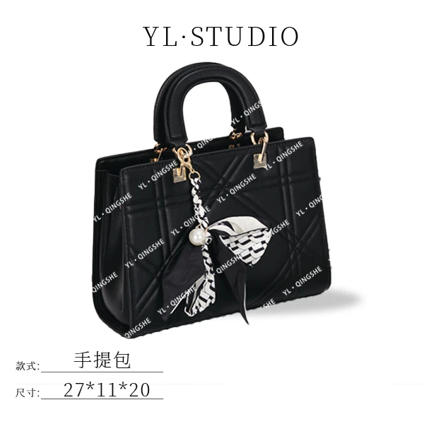 【依琳定制】女士潮流时尚经典气质手拎单肩包GQ-60362-黑色