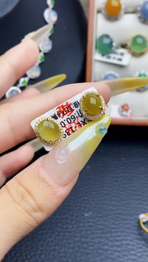 银S925镶嵌戒指翡翠6036